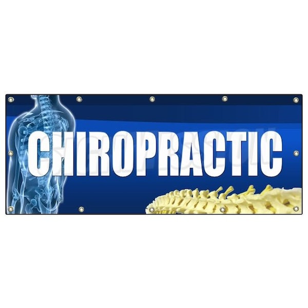 CHIROPRACTIC BANNER SIGN back chiropractor signs pain ache relief DC